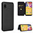 Leather Case Stands Flip Cover Holder L02Z for Samsung Galaxy A21 SC-42A Black