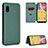 Leather Case Stands Flip Cover Holder L02Z for Samsung Galaxy A21 SC-42A Green