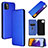 Leather Case Stands Flip Cover Holder L02Z for Samsung Galaxy A22s 5G Blue