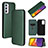 Leather Case Stands Flip Cover Holder L02Z for Samsung Galaxy A34 5G Green