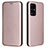 Leather Case Stands Flip Cover Holder L02Z for Samsung Galaxy A52 5G Rose Gold