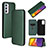 Leather Case Stands Flip Cover Holder L02Z for Samsung Galaxy A82 5G Green