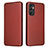Leather Case Stands Flip Cover Holder L02Z for Samsung Galaxy M13 4G Brown