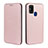 Leather Case Stands Flip Cover Holder L02Z for Samsung Galaxy M31 Prime Edition Rose Gold