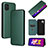 Leather Case Stands Flip Cover Holder L02Z for Samsung Galaxy M32 4G Green