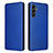 Leather Case Stands Flip Cover Holder L02Z for Samsung Galaxy M44 5G Blue