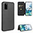 Leather Case Stands Flip Cover Holder L02Z for Samsung Galaxy S20 Lite 5G Black