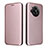 Leather Case Stands Flip Cover Holder L02Z for Sharp Aquos R7s Rose Gold