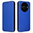 Leather Case Stands Flip Cover Holder L02Z for Sharp Aquos R8 Pro Blue