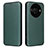 Leather Case Stands Flip Cover Holder L02Z for Sharp Aquos R8 Pro Green