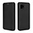 Leather Case Stands Flip Cover Holder L02Z for Sharp Aquos Sense4 Basic Black