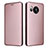 Leather Case Stands Flip Cover Holder L02Z for Sharp Aquos Sense7 Rose Gold