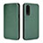 Leather Case Stands Flip Cover Holder L02Z for Sharp Aquos Zero5G basic Green