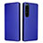 Leather Case Stands Flip Cover Holder L02Z for Sony Xperia 1 IV Blue