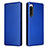 Leather Case Stands Flip Cover Holder L02Z for Sony Xperia 5 IV Blue