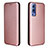 Leather Case Stands Flip Cover Holder L02Z for Vivo iQOO Z3 5G Rose Gold