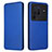 Leather Case Stands Flip Cover Holder L02Z for Vivo X80 Pro 5G Blue