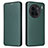 Leather Case Stands Flip Cover Holder L02Z for Vivo X90 Pro+ Plus 5G Green