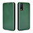 Leather Case Stands Flip Cover Holder L02Z for Vivo Y12A Green