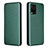 Leather Case Stands Flip Cover Holder L02Z for Vivo Y21a Green