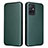 Leather Case Stands Flip Cover Holder L02Z for Vivo Y33e 5G Green