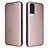 Leather Case Stands Flip Cover Holder L02Z for Vivo Y53s 4G Rose Gold