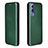 Leather Case Stands Flip Cover Holder L02Z for Vivo Y72 5G Green