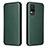 Leather Case Stands Flip Cover Holder L02Z for Vivo Y73 (2021) Green