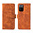 Leather Case Stands Flip Cover Holder L02Z for Xiaomi Redmi 10 4G Brown