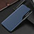 Leather Case Stands Flip Cover Holder L03 for Oppo Find X3 5G Blue
