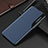 Leather Case Stands Flip Cover Holder L03 for Oppo Reno8 Pro 5G Blue