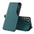 Leather Case Stands Flip Cover Holder L03 for Samsung Galaxy S21 Plus 5G Green