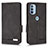 Leather Case Stands Flip Cover Holder L03Z for Motorola Moto G41 Black