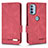 Leather Case Stands Flip Cover Holder L03Z for Motorola Moto G41 Red
