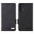 Leather Case Stands Flip Cover Holder L03Z for Motorola MOTO G52 Black