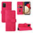 Leather Case Stands Flip Cover Holder L03Z for Samsung Galaxy A03s Hot Pink