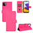 Leather Case Stands Flip Cover Holder L03Z for Samsung Galaxy A22 5G Hot Pink