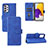 Leather Case Stands Flip Cover Holder L03Z for Samsung Galaxy A73 5G Blue