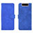 Leather Case Stands Flip Cover Holder L03Z for Samsung Galaxy A80 Blue