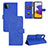 Leather Case Stands Flip Cover Holder L03Z for Samsung Galaxy F42 5G Blue