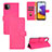 Leather Case Stands Flip Cover Holder L03Z for Samsung Galaxy F42 5G Hot Pink