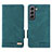 Leather Case Stands Flip Cover Holder L03Z for Samsung Galaxy S22 5G Green