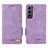 Leather Case Stands Flip Cover Holder L03Z for Samsung Galaxy S22 5G Purple