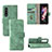 Leather Case Stands Flip Cover Holder L03Z for Samsung Galaxy Z Fold4 5G Green