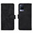 Leather Case Stands Flip Cover Holder L03Z for Vivo V21 5G Black