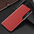Leather Case Stands Flip Cover Holder L04 for Samsung Galaxy S21 FE 5G Red
