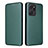 Leather Case Stands Flip Cover Holder L04Z for Huawei Honor X7a Green