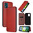 Leather Case Stands Flip Cover Holder L04Z for Motorola Moto E13