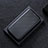 Leather Case Stands Flip Cover Holder L04Z for Motorola Moto G53j 5G Black