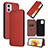 Leather Case Stands Flip Cover Holder L04Z for Motorola Moto G73 5G